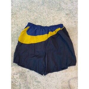 Vtg Nike Swim Trunks Mens XL Nylon Big Swoosh Lined Shorts Colorblock 5" Inseam